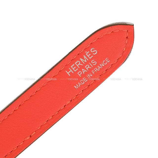 HERMES Shoulder bag Silky city 33 PM Brides de Gala Phantom Jaune Milton/Orange Field Silk/Veau Swift Stamp K[EXCELLENT][Authentic]