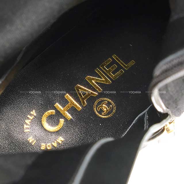 2024-2025 Metiers d'Art Collection CHANEL boots Matelasse Thigh-High Stretch Heel Coco mark Noir (Black) Velvet/Lambskin #37C Champagne Gold HW G46564[BRAND NEW][Authentic]