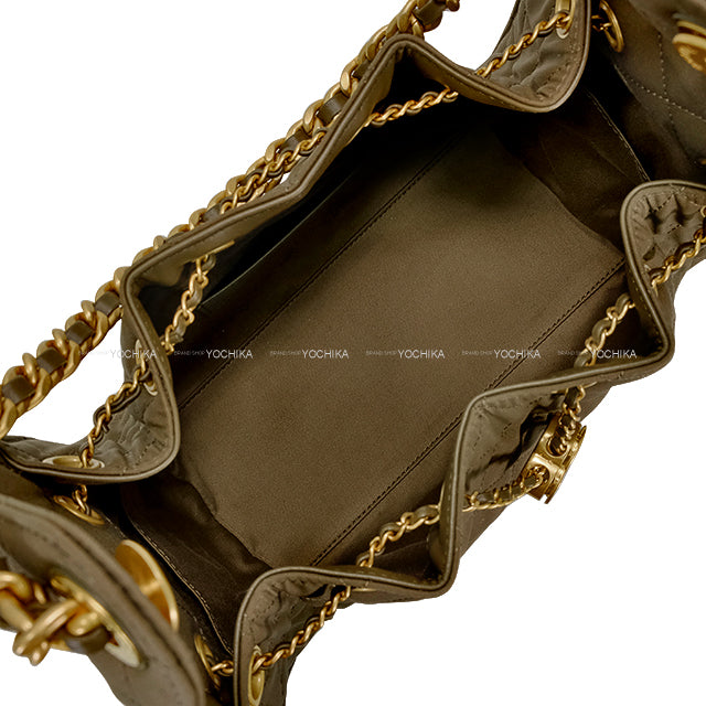 2025AW CHANEL Shoulder bag CHANEL25 Small Kaki Canvas Antique Gold HW AS5293[BRAND NEW][Authentic]