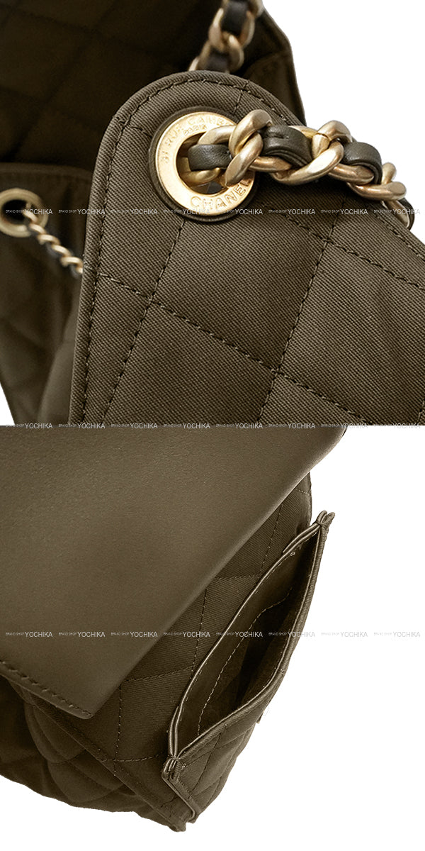 2025AW CHANEL Shoulder bag CHANEL25 Small Kaki Canvas Antique Gold HW AS5293[BRAND NEW][Authentic]