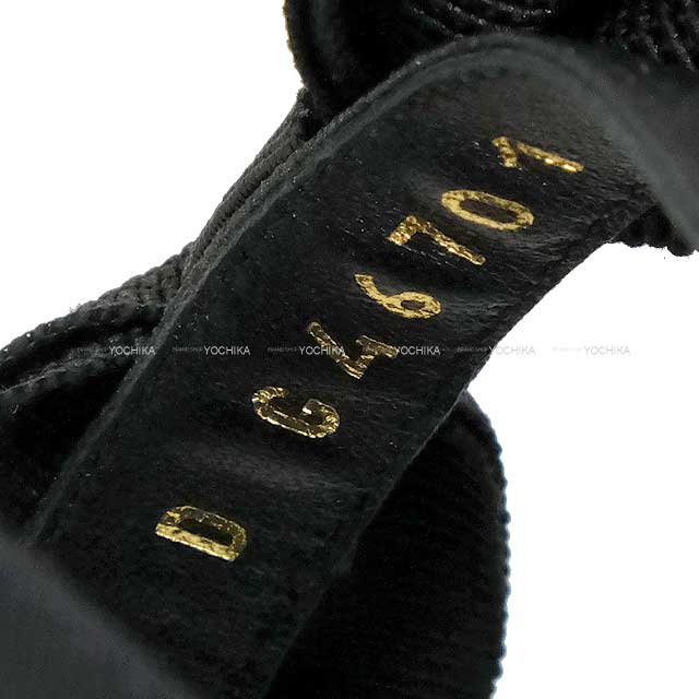 2025AW CHANEL ballet shoes(flat shoes) Mary Jane Coco mark Ribbon Flat Noir (Black) Mesh/Grosgrain #37.5c Champagne Gold HW G46701[BRAND NEW][Authentic]