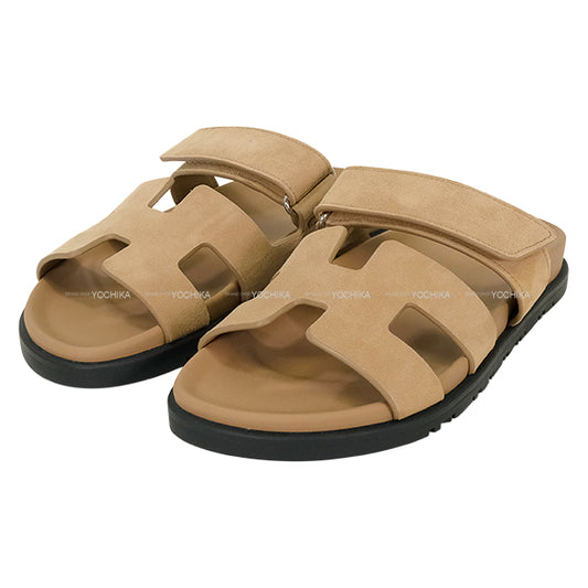 HERMES sandals Cypre Beige Sable Chevre Veroa #38[BRAND NEW][Authentic]