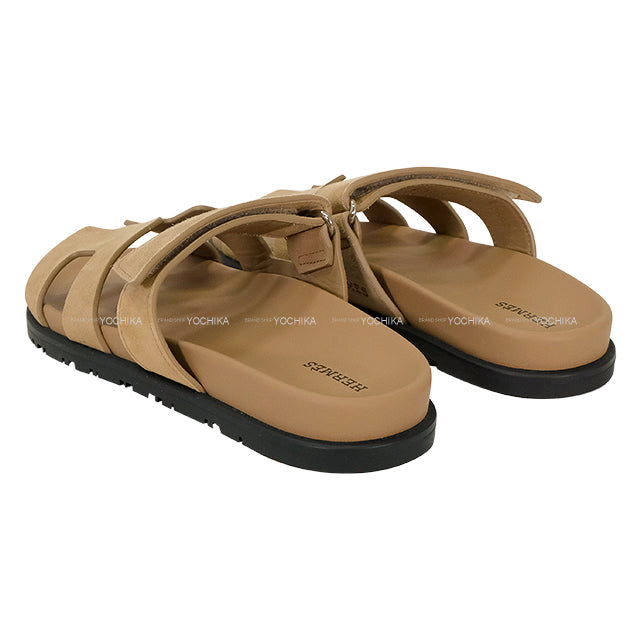 HERMES sandals Cypre Beige Sable Chevre Veroa #38[BRAND NEW][Authentic]
