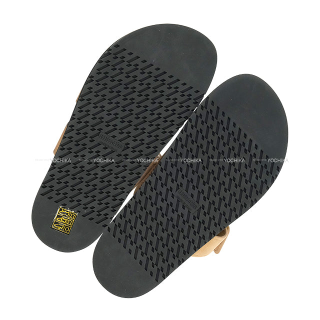 HERMES sandals Cypre Beige Sable Chevre Veroa #38[BRAND NEW][Authentic]