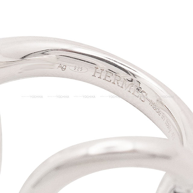 HERMES ring Nausicaa Silver Silver925 (SV925 Ag925) #49[EXCELLENT][Authentic]