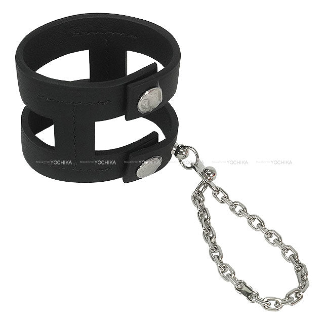 HERMES glove Glove Holder Koala Chain Noir (Black) Veau Swift Silver HW[EXCELLENT][Authentic]