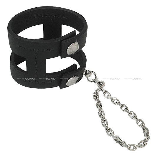 HERMES glove Glove Holder Koala Chain Noir (Black) Veau Swift Silver HW[EXCELLENT][Authentic]