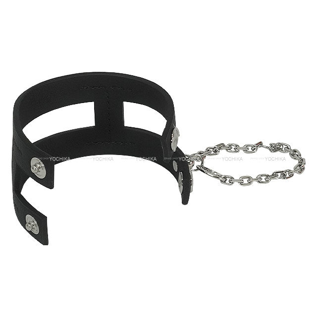 HERMES glove Glove Holder Koala Chain Noir (Black) Veau Swift Silver HW[EXCELLENT][Authentic]