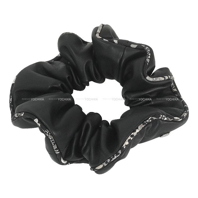 HERMES hair accessories Chou chou Claudia SELLIER charm Noir (Black) Agneaunappalize/Clou de Selle[BRAND NEW][Authentic]