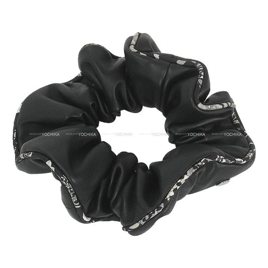 HERMES hair accessories Chou chou Claudia SELLIER charm Noir (Black) Agneaunappalize/Clou de Selle[BRAND NEW][Authentic]