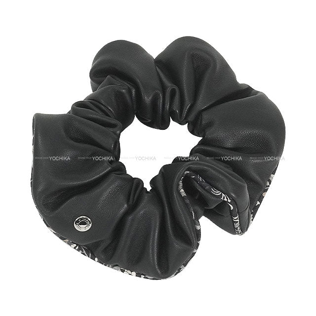 HERMES hair accessories Chou chou Claudia SELLIER charm Noir (Black) Agneaunappalize/Clou de Selle[BRAND NEW][Authentic]