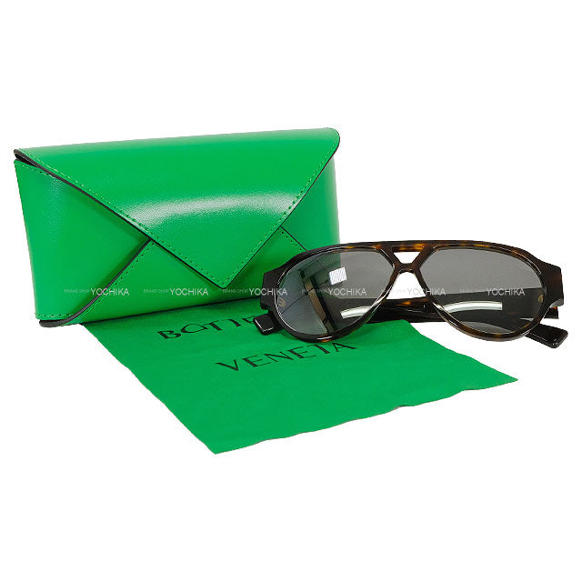 BOTTEGAVENETA sunglass Aviator frame Brown Plastic Gold HW BV1318S002[BRAND NEW][Authentic]