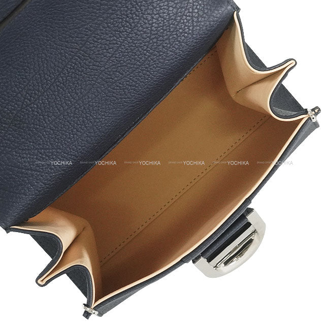 2024 AW Limited Delvaux Handbag Brillon mini Japan Limited Bicolor Pine/Night Sky Derby grain calf-leather Silver HW[EXCELLENT][Authentic]