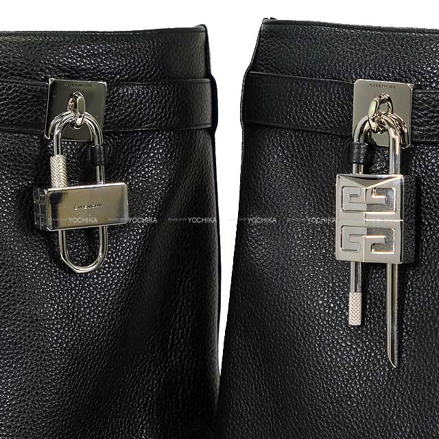 2023AW GIVENCHY boots 4G Logo Shark Lock Biker Cowboy Ankle Noir (Black) Grain Calf/rubber #38 Silver HW[ALMOST NEW][Authentic]