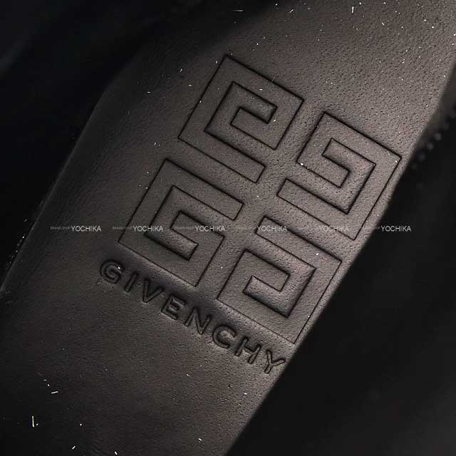 2023AW GIVENCHY boots 4G Logo Shark Lock Biker Cowboy Ankle Noir (Black) Grain Calf/rubber #38 Silver HW[ALMOST NEW][Authentic]