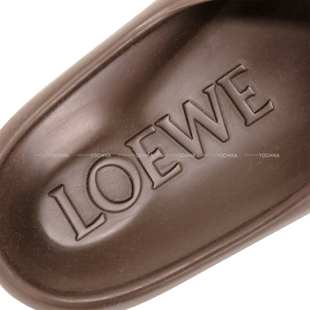 2025SS LOEWE sandals Tong Form Pebble Anagram Emboss Brown form rubber #38 Gold HW[EXCELLENT][Authentic]