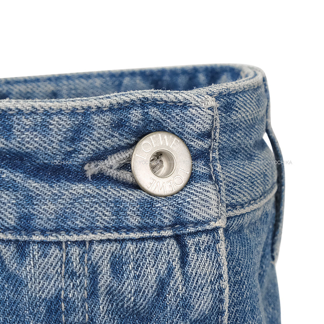 2025SS LOEWE boots Toy Panta 90 ankle bootie Blue Washed Denim #38 Antique Silver HW /Mat Silver HW LLST285X04[BRAND NEW][Authentic]
