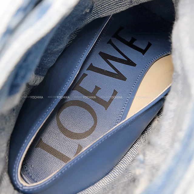 2025SS LOEWE boots Toy Panta 90 ankle bootie Blue Washed Denim #38 Antique Silver HW /Mat Silver HW LLST285X04[BRAND NEW][Authentic]