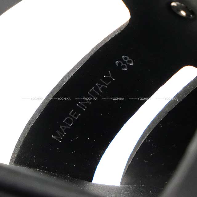 2022SS PRADA sandals Monolith rubber Double-soled Noir (Black) Polyurethane #38 Silver HW 2X3083[EXCELLENT][Authentic]