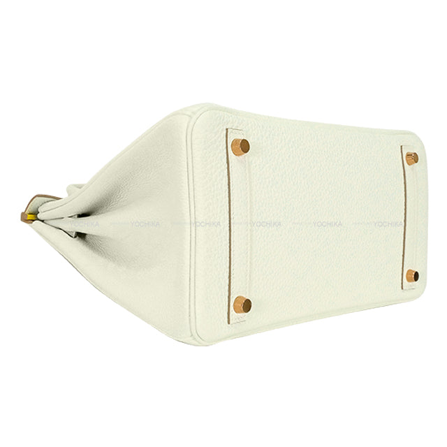 HERMES Handbag Birkin30 Special order HSS Mushroom/Lime Veau Togo Rose Gold HW Stamp B[EXCELLENT][Authentic]