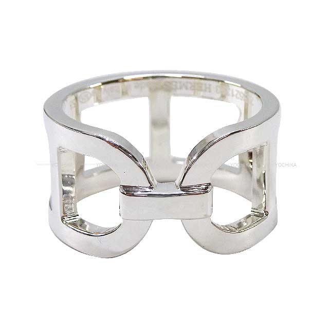 HERMES ring Ever Chaine D'ancre MM Silver Silver925 (SV925 Ag925) #58 Silver HW[EXCELLENT][Authentic]