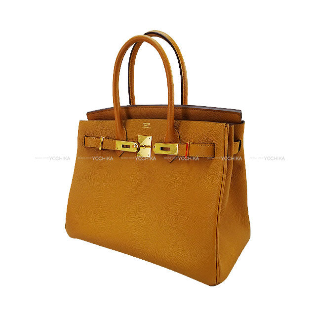 [Pre-loved] HERMES Handbag Birkin30 Caramel Veau Epsom Gold HW Stamp T[LIKE NEW][Authentic]