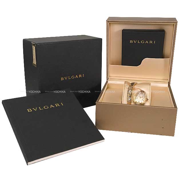 [Pre-loved] BVLGARI Watches Serpenti Tubogas Combo Quartz #S Stainless steel/Au750/Diamond SP35C6SPGD 1T[LIKE NEW][Authentic]