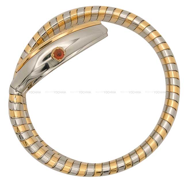 [Pre-loved] BVLGARI Watches Serpenti Tubogas Combo Quartz #S Stainless steel/Au750/Diamond SP35C6SPGD 1T[LIKE NEW][Authentic]