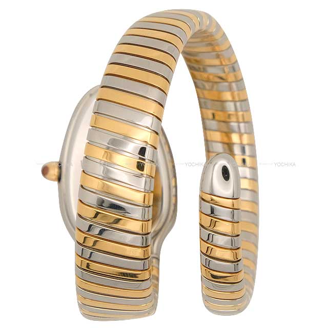 [Pre-loved] BVLGARI Watches Serpenti Tubogas Combo Quartz #S Stainless steel/Au750/Diamond SP35C6SPGD 1T[LIKE NEW][Authentic]