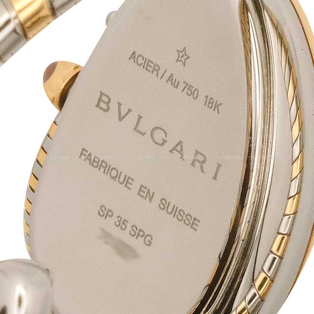 [Pre-loved] BVLGARI Watches Serpenti Tubogas Combo Quartz #S Stainless steel/Au750/Diamond SP35C6SPGD 1T[LIKE NEW][Authentic]