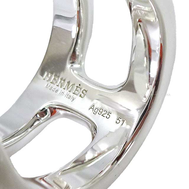 HERMES ring Osmose GM Silver Silver925 (SV925 Ag925) #51[EXCELLENT][Authentic]