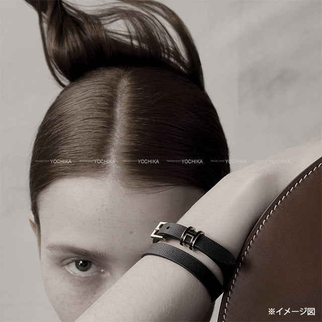 HERMES bracelet Pop H Double Tour #T2 Rose Texese Veau Swift/Metal Gold HW Stamp K LF1204[BRAND NEW][Authentic]