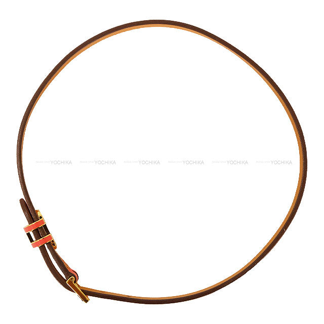 HERMES bracelet Pop H Double Tour #T2 Rose Texese Veau Swift/Metal Gold HW Stamp K LF1204[BRAND NEW][Authentic]