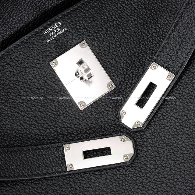 HERMES Shoulder bag Kelly Messenger 32 GM Noir (Black) Veau Togo Silver HW Stamp K[BRAND NEW][Authentic]