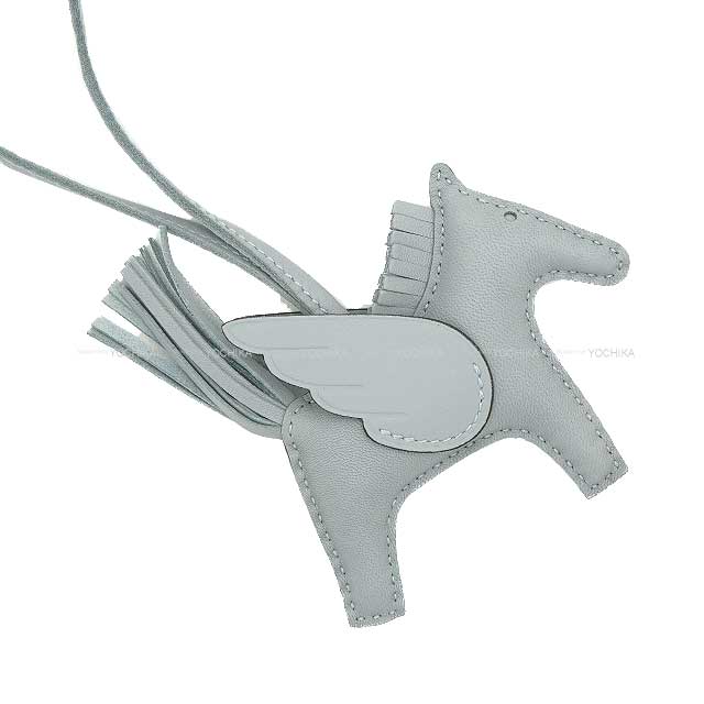 HERMES bag charm Rodeo Pegasus PM Gris Pantin Agneau Milo/Veau Swift Stamp K[BRAND NEW][Authentic]