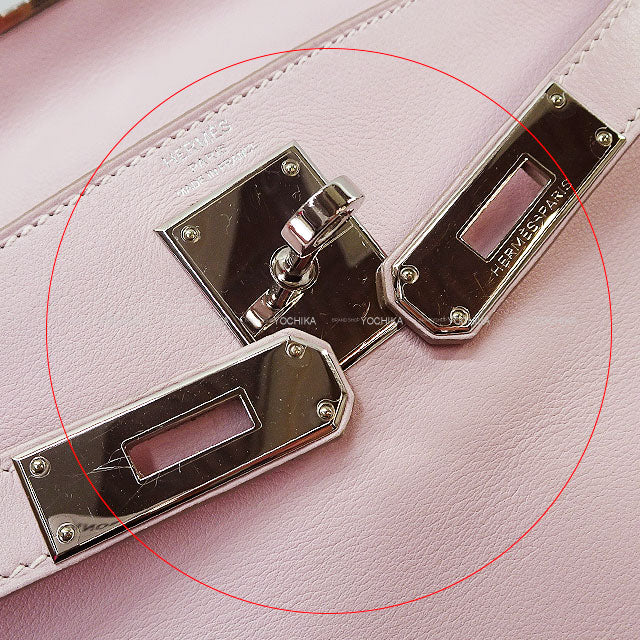 [Pre-loved] HERMES Shoulder bag Kelly28 Retourne Strap is missing Rose Dragee Veau Swift Silver HW Stamp □L[USED SA][Authentic]