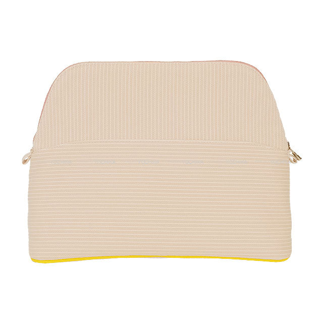 HERMES Pouch Bolide Pouch 31 GM Baby Line passe passe Koala BLEUET Stripe Cotton Silver HW[BRAND NEW][Authentic]