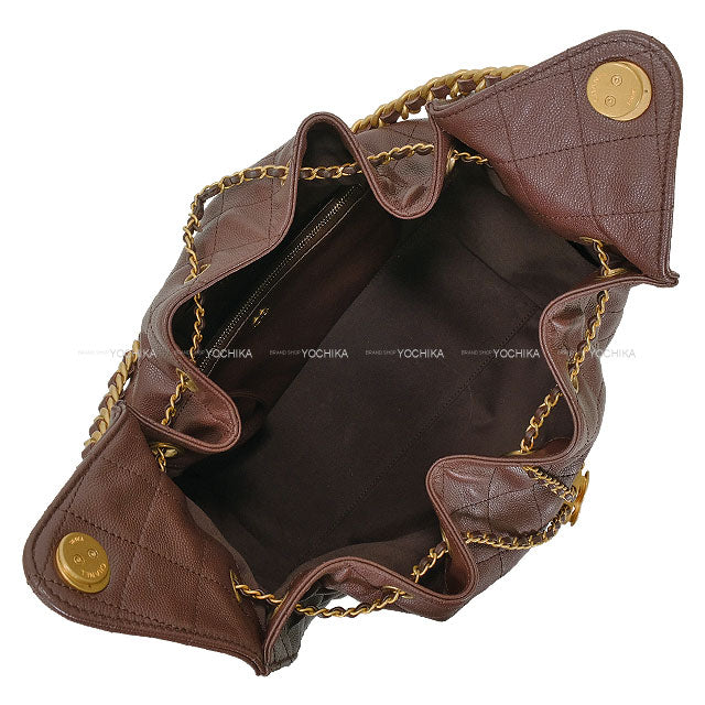 [Pre-loved] 2025-2026AW CHANEL Shoulder bag CHANEL25 Matelasse Large Burgundy Graind Calf(Caviarskin) Antique Gold HW AS5553[LIKE NEW][Authentic]