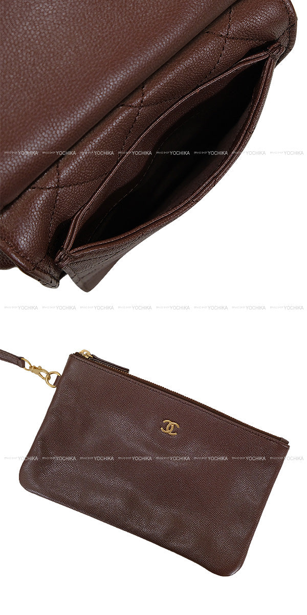 [Pre-loved] 2025-2026AW CHANEL Shoulder bag CHANEL25 Matelasse Large Burgundy Graind Calf(Caviarskin) Antique Gold HW AS5553[LIKE NEW][Authentic]