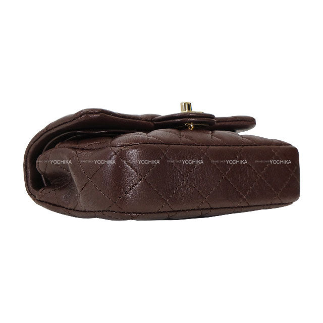 2024-2025 Metiers d'Art Collection CHANEL bag charm Classic Matelasse Heart Pearl COCO Mark Chain Brown Lambskin Champagne Gold HW AP4760[EXCELLENT][Authentic]