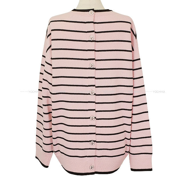 2025SS CHANEL Cardigan Rhinestone Swallow COCO Mark Button Pink/Noir (Black) Cashmere #44 P79532[BRAND NEW][Authentic]