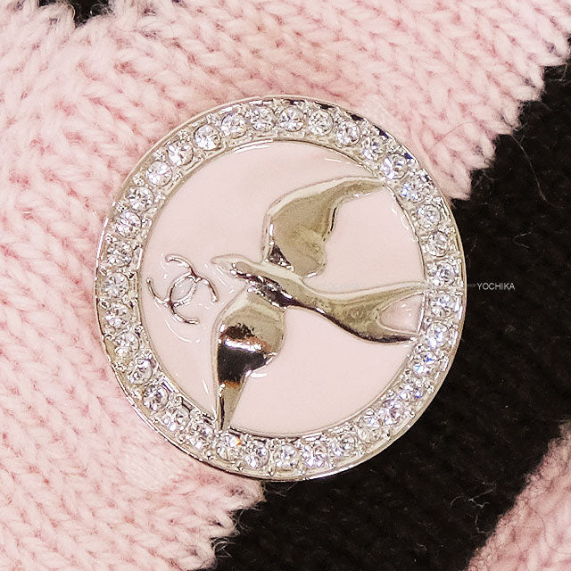2025SS CHANEL Cardigan Rhinestone Swallow COCO Mark Button Pink/Noir (Black) Cashmere #44 P79532[BRAND NEW][Authentic]