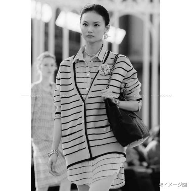 2025SS CHANEL Cardigan Rhinestone Swallow COCO Mark Button Pink/Noir (Black) Cashmere #44 P79532[BRAND NEW][Authentic]