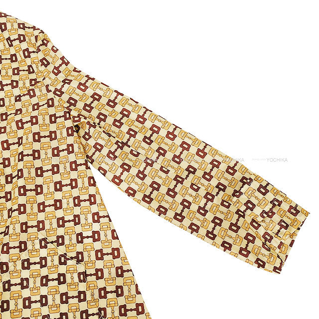 2023-2024AW GUCCI Ladies Coat Horsebit Print Ivory Nyron #38 752387 ZANVO[EXCELLENT][Authentic]