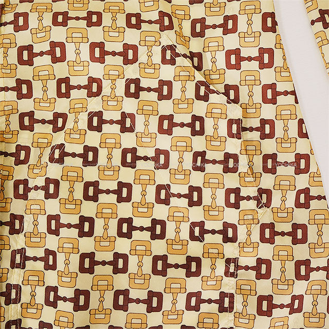 2023-2024AW GUCCI Ladies Coat Horsebit Print Ivory Nyron #38 752387 ZANVO[EXCELLENT][Authentic]