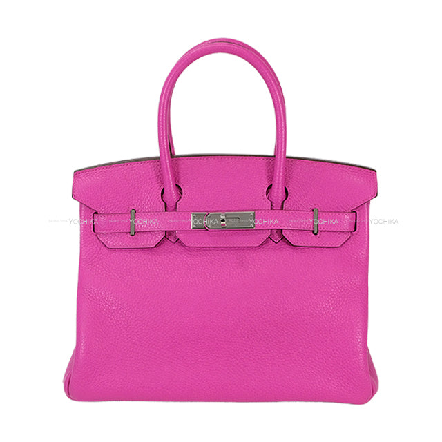 [Pre-loved] HERMES Handbag Birkin30 Magnolia Taurillon Clemence Silver HW Stamp C[USED SA][Authentic]
