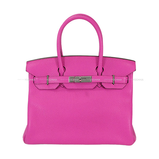 [Pre-loved] HERMES Handbag Birkin30 Magnolia Taurillon Clemence Silver HW Stamp C[USED SA][Authentic]