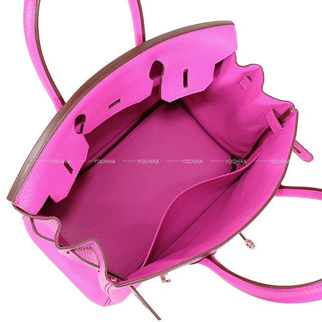 [Pre-loved] HERMES Handbag Birkin30 Magnolia Taurillon Clemence Silver HW Stamp C[USED SA][Authentic]