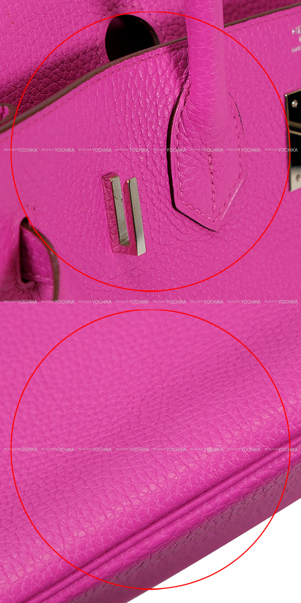 [Pre-loved] HERMES Handbag Birkin30 Magnolia Taurillon Clemence Silver HW Stamp C[USED SA][Authentic]