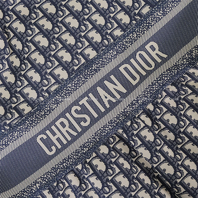 [Pre-loved] Dior One‐piece dress Short Dress Sleeveless Oblique Navy Nyron #38 143R04A4040[LIKE NEW][Authentic]